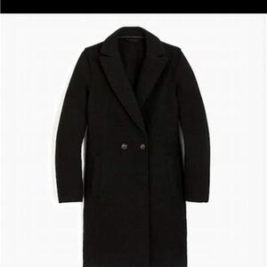 J. Crew Boiled Wool Black Coat